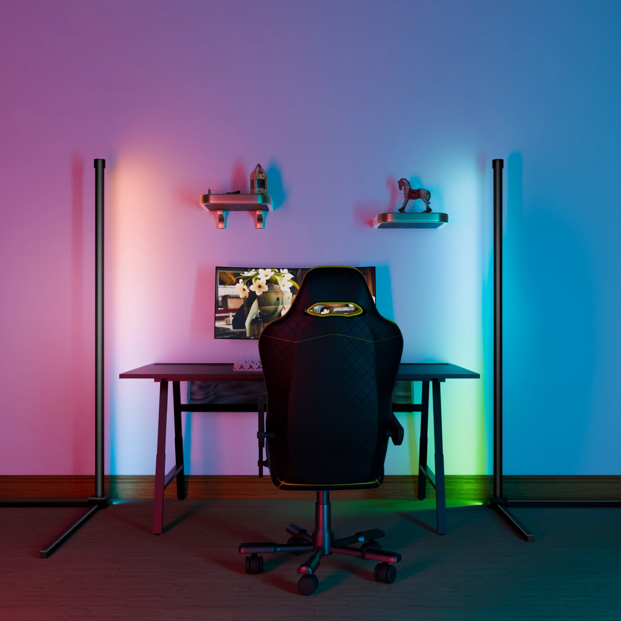 مصباح الأرضية الذكي LED RGB